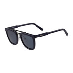 Men's Modified Rectange Sunglasses // Dark Blue + Grey