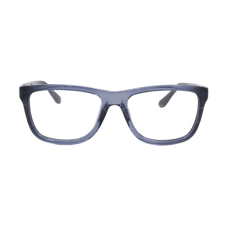 Salvatore Ferragamo // Men's Rectangular Eyeglasses // Dark Blue Grey