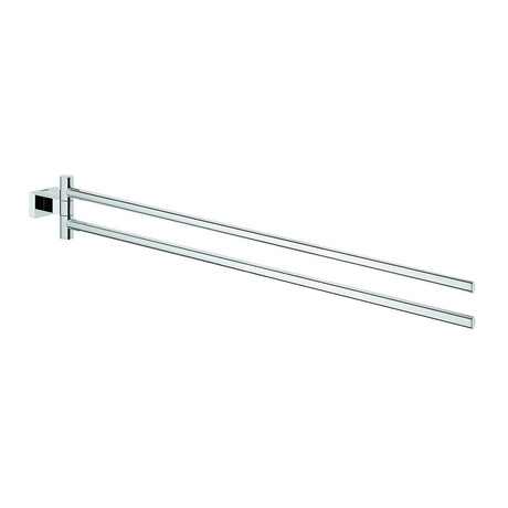 Grohe Essentials Cube 18-Inch Two-Arm Towel Bar