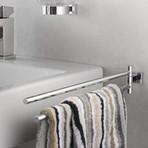 Grohe Essentials Cube 18-Inch Two-Arm Towel Bar