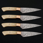 Damascus Pairing Knife Set // 4 Piece Set