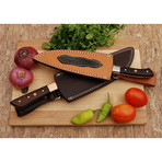 Damascus Chef Knife + Pairing Knife Set // 2 Piece Set