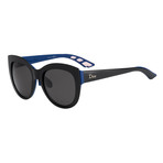 Dior DECALE 1F Sunglasses // Black + Blue Frames + Smoke Lenses