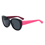 Dior LADY 1N Sunglasses // Black + Pink Frames + Smoke Lenses