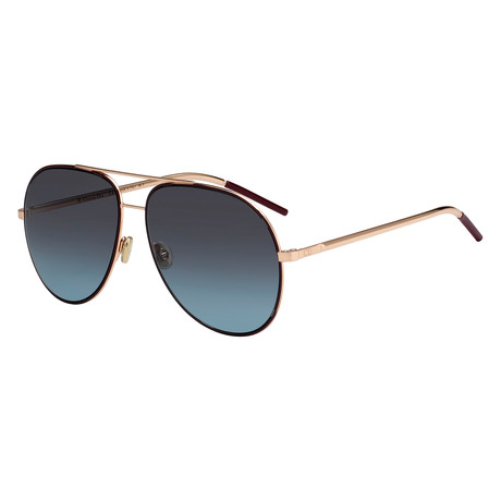 Dior ASTRAL/S Sunglasses // Burgundy + Gold Frames + Blue Gradient Lenses