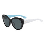 Dior LADY 1RF Sunglasses // Grey Havana + White Frames + Grey Lenses