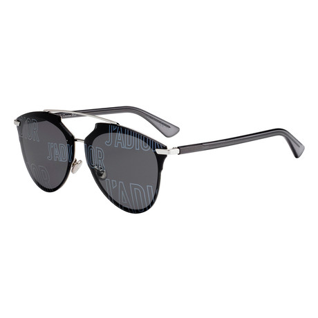 Dior REFLECTED Sunglasses // Black + Silver Frames + Smoke Silver J'adior Lenses - Dior - Touch of Modern