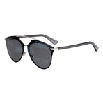 Dior REFLECTED Sunglasses // Black + Silver Frames + Smoke Silver J'adior Lenses