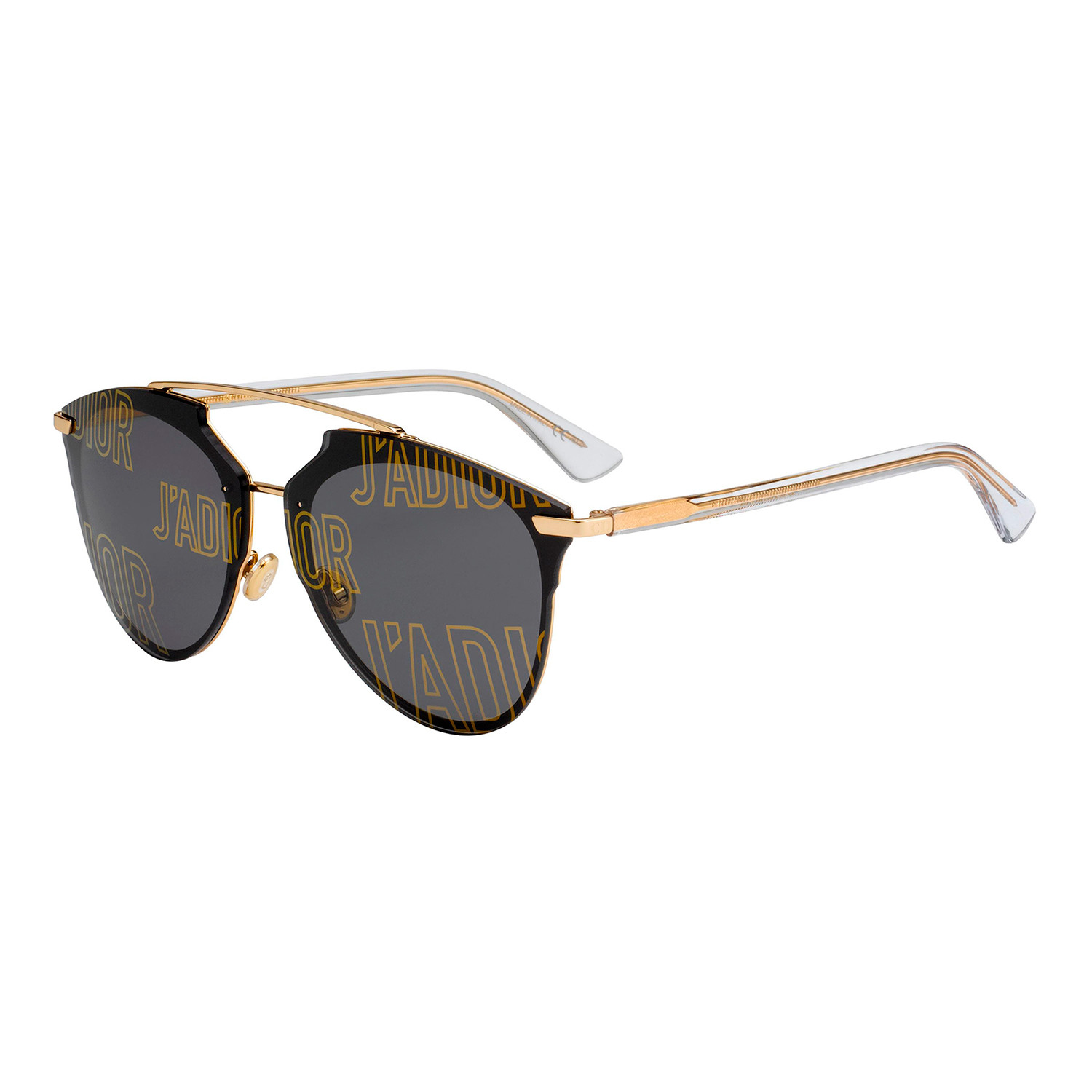 dior sunglasses black and gold