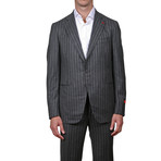 Chalk Stripe Two Button Suit // Gray (Euro: 48)