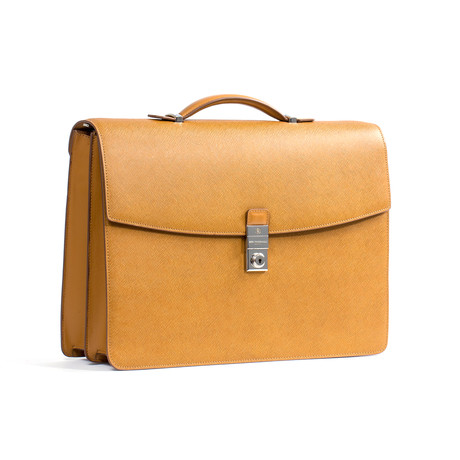 Neoclassico Document Case Saffiano City // Tan