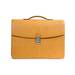 Neoclassico Document Case Saffiano City // Tan