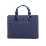 Neoclassico Saffiano City Large Briefcase // Navy