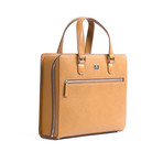Neoclassico Saffiano City Large Briefcase // Tan