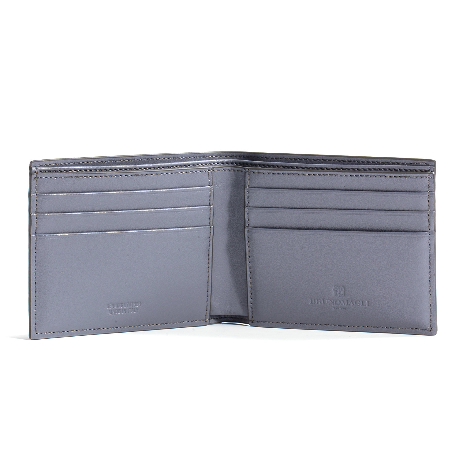 Saffiano Leather Wallet Gray Bruno Magli Touch of Modern