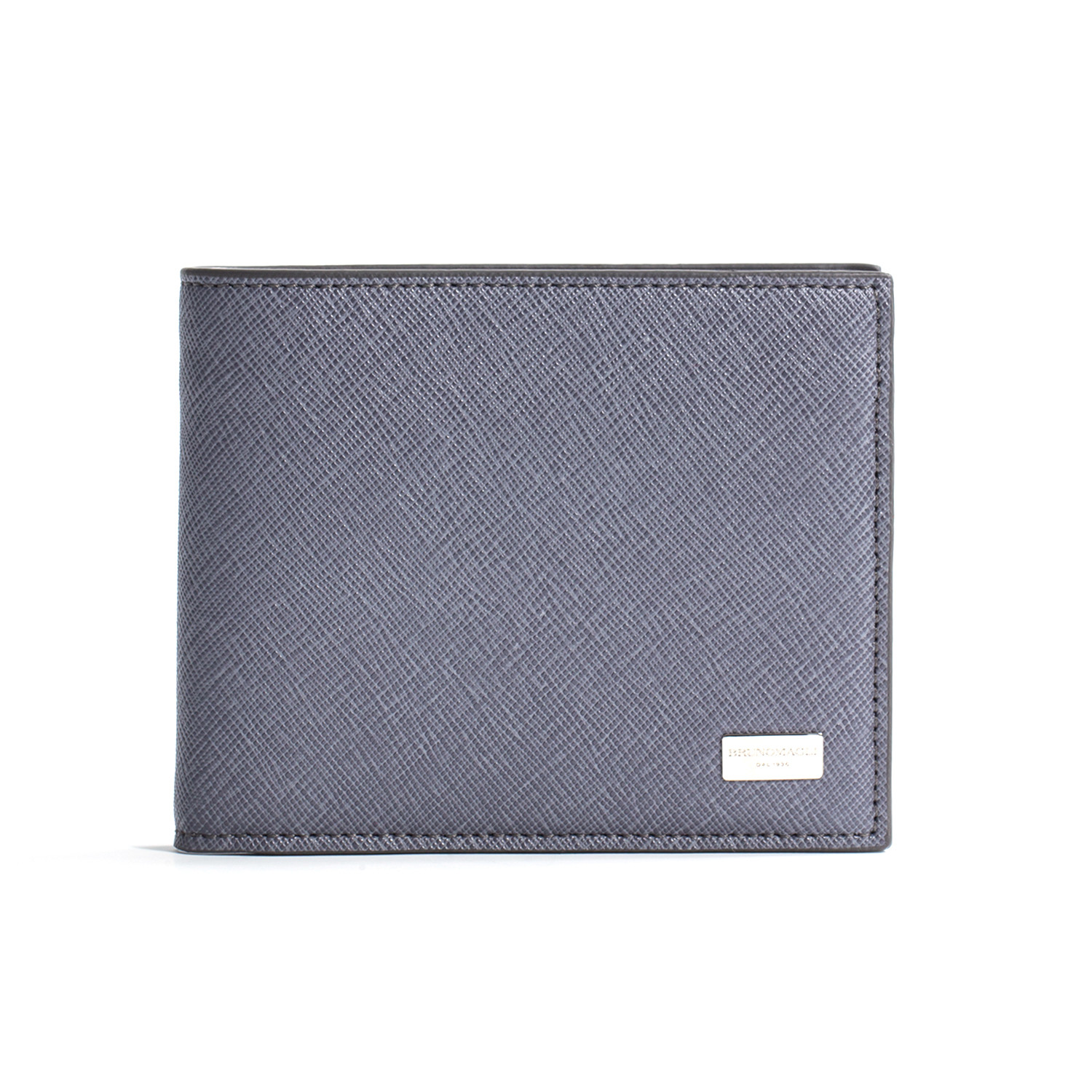 Saffiano Leather Wallet Gray Bruno Magli Touch of Modern