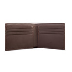 Stamped Stripe Leather Wallet // Brown