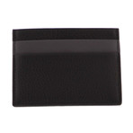 Grainy Leather Credit Card Wallet // Black
