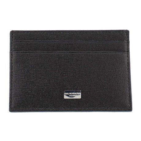 Neoclassico Card Case Saffiano City // Black