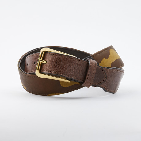 Camo Leather Tab Belt  // Camo (30)