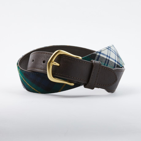 Leather Tab Belt  // Green (30)