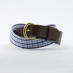 Leather Tab Belt  // Blue (30)