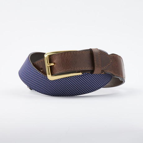 Leather Tab Belt  // Purple (30)