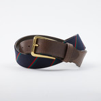 Leather Tab Belt  // Dark Blue (32)