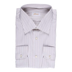 Brioni // Arthur Dress Shirt // Brown + White (Euro: 39)