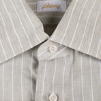 Brioni // Wallace Dress Shirt // Gray + Green (Euro: 39)