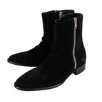Amiri // Skinny Stack Suede Boots // Black (US: 6)