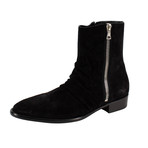 Amiri // Skinny Stack Suede Boots // Black (US: 6)