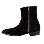 Amiri // Skinny Stack Suede Boots // Black (US: 6)