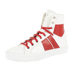 Amiri // Sunset Hi-Top Sneakers // White + Red (US: 6)