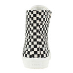 Amiri // Sunset Checkered Canvas Hi-Top Sneakers // Black + White (US: 7)