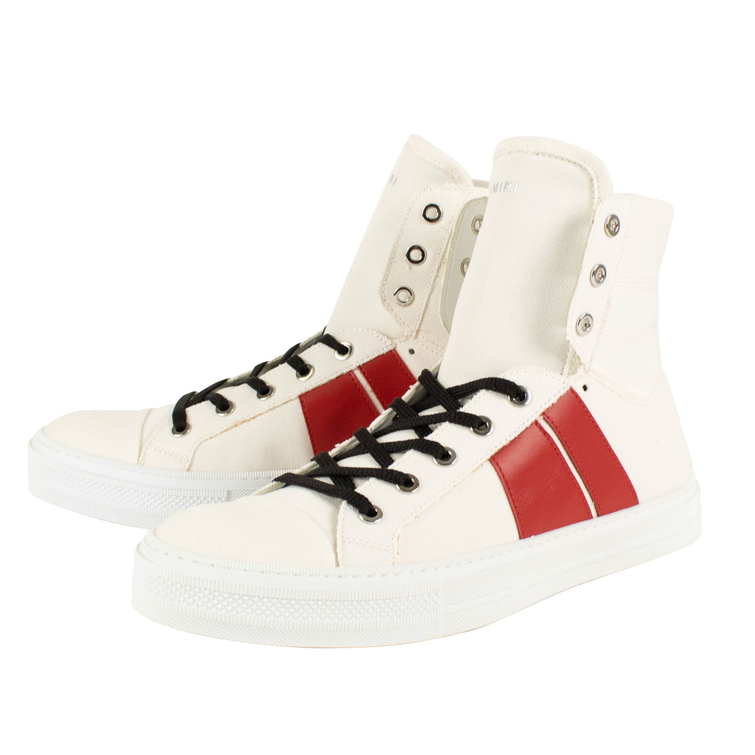 Amiri // Sunset Canvas Hi-Top Sneakers // White + Red (US: 8) - Luxury ...