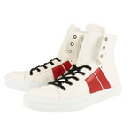 Amiri // Sunset Canvas Hi-Top Sneakers // White + Red (US: 13)