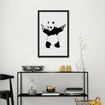 Panda With Guns // Banksy (26"W x 18"H x 0.75"D)