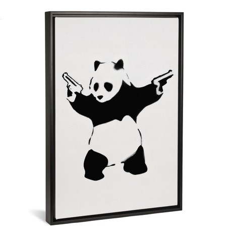 Panda With Guns // Banksy (26"W x 18"H x 0.75"D)