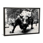Wall Street Bull // Unknown Artist (18"W x 26"H x 0.75"D)