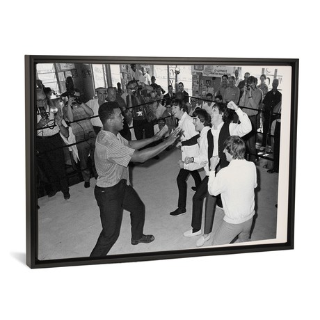 The Beatles in Ring with Muhammad Ali // Muhammad Ali Enterprises (18"W x 26"H x 0.75"D)