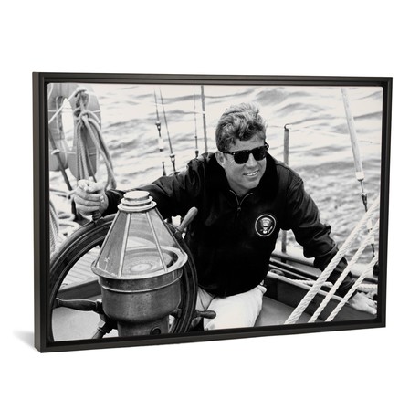 Vintage Photo Of President John F. Kennedy Sailing // John Parrot