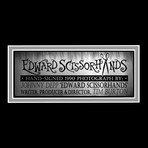 Edward Scissorhands // Johnny Depp + Tim Burton Signed Photo // Custom Frame