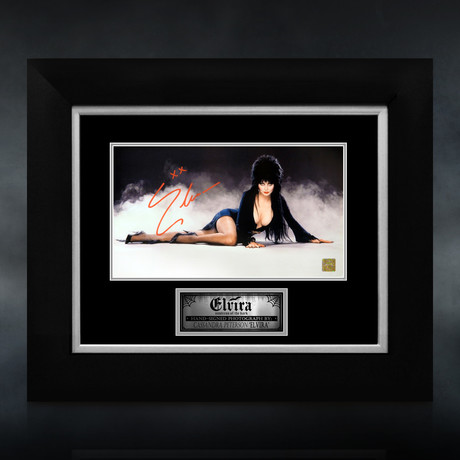 Elvira Mistress Of The Dark // Cassandra Peterson Signed Photo // Custom Frame