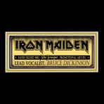 Iron Maiden The Trooper // Bruce Dickinson Signed Photo // Custom Frame