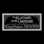 Nightmare Before Christmas // Tim Burton Signed  Photo // Custom Frame 