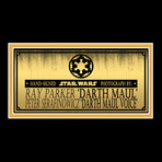 Star Wars Darth Maul // Ray Park + Peter Serafinowicz Signed Photo // Custom Frame