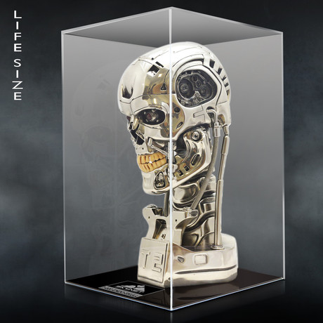 Terminator 2 T-800 // Life Size Endo Skull Head // Limited Edition Museum Display. (Endo Skull Head With Museum Display)