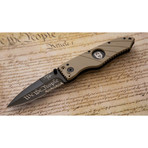 Special Edition: We The People // Flatline Grip Folder // Khaki (Black Smooth Blade)