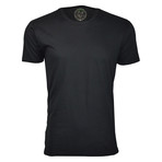 Organic Cotton Semi-Fitted Crew Neck T-Shirt // Black (S)